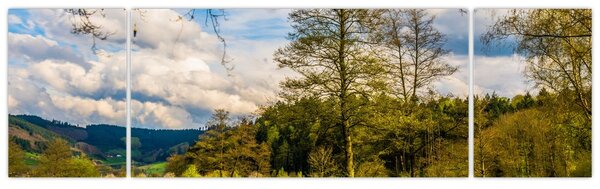 Obraz łodzi nad jeziorem (170x50 cm)