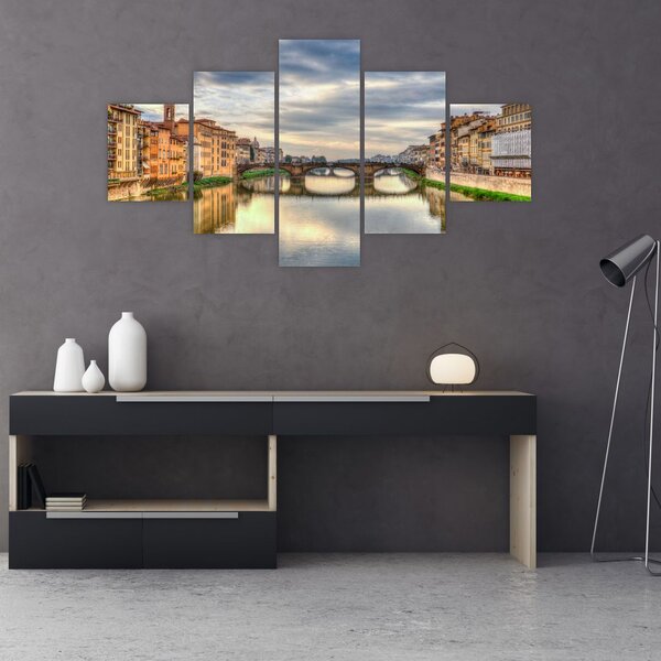 Obraz - Most przez rzekę (125x70 cm)