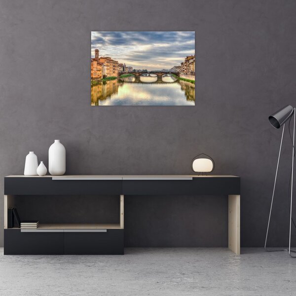 Obraz - Most przez rzekę (70x50 cm)