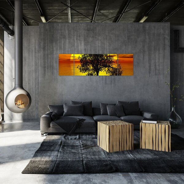 Obraz sylwetki drzewa (170x50 cm)