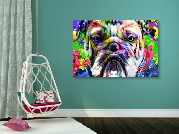 Obraz buldog pop-art