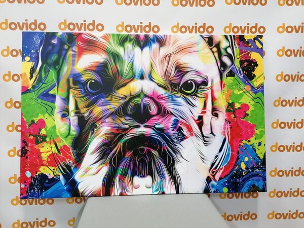 Obraz buldog pop-art
