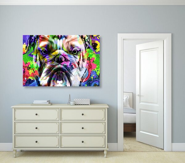 Obraz buldog pop-art