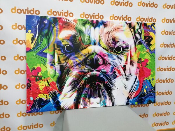 Obraz buldog pop-art