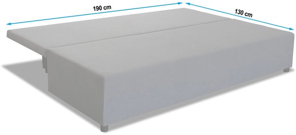 Kanapa z funkcją spania i pojemnikiem TANIA 2 Szara