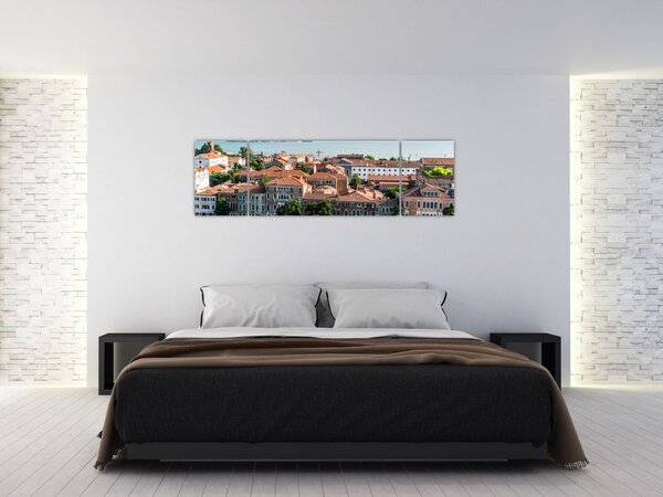 Obraz - Widok miasta z lotu ptaka (170x50 cm)