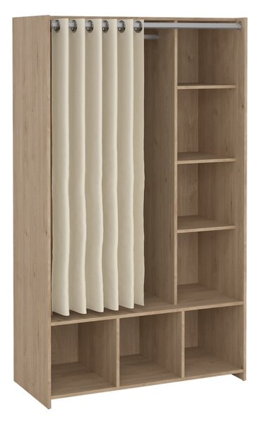 Biało-beżowa szafa w dekorze dębu 105x180 cm Kit – Tvilum
