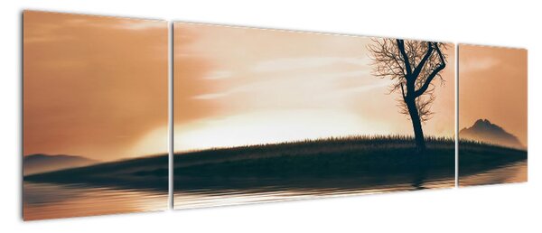 Obraz drzewa na wyspie (170x50 cm)
