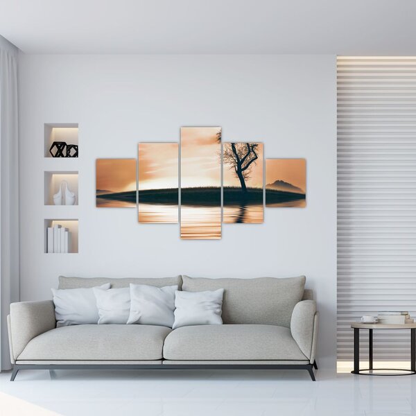 Obraz drzewa na wyspie (125x70 cm)
