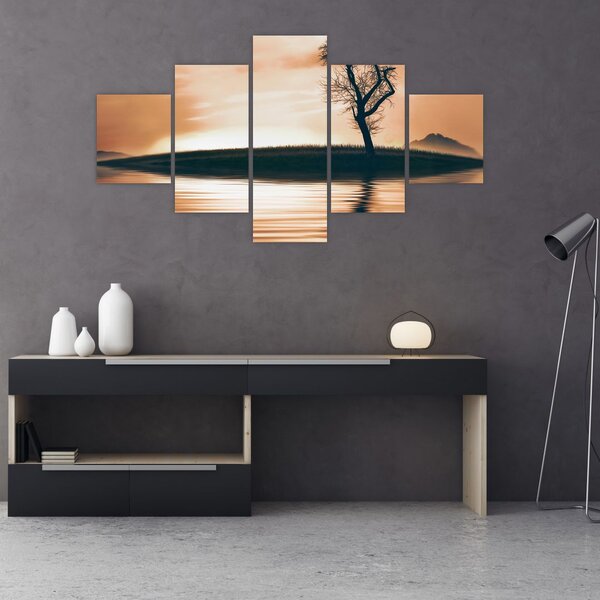 Obraz drzewa na wyspie (125x70 cm)