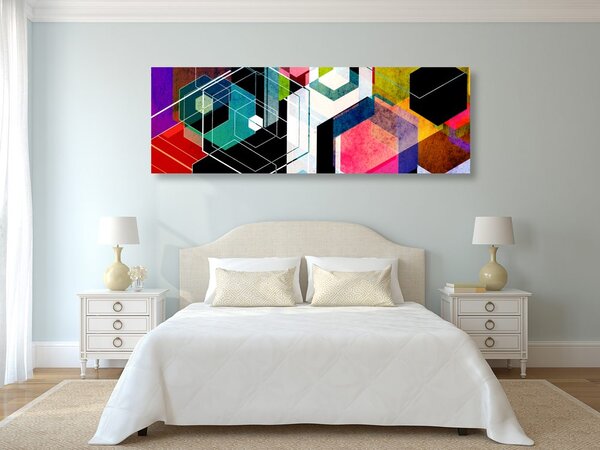 Obraz kolorowy ornament geometryczny