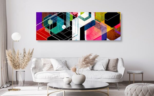 Obraz kolorowy ornament geometryczny