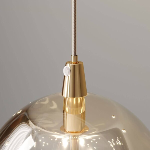 Lampa wisząca szklana Hayley Lucande, przezroczysty / transparentny, salon / jadalnia, szkło, nowoczesny