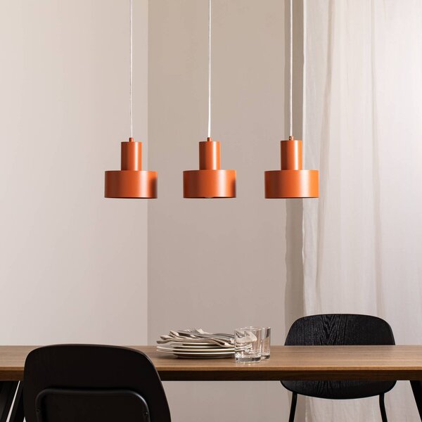 Lampa wisząca Rif 3 SIGMA, możliwość ściemniania, czerwony, salon / jadalnia, metal, nowoczesny