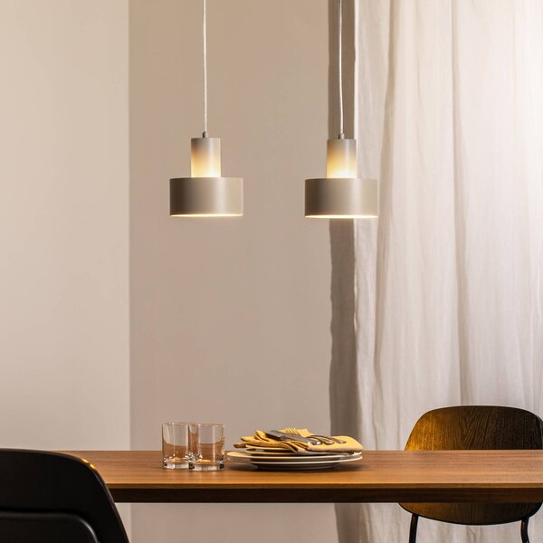 Lampa wisząca Rif 2 SIGMA, możliwość ściemniania, kremowy / amber, salon / jadalnia, metal, nowoczesny