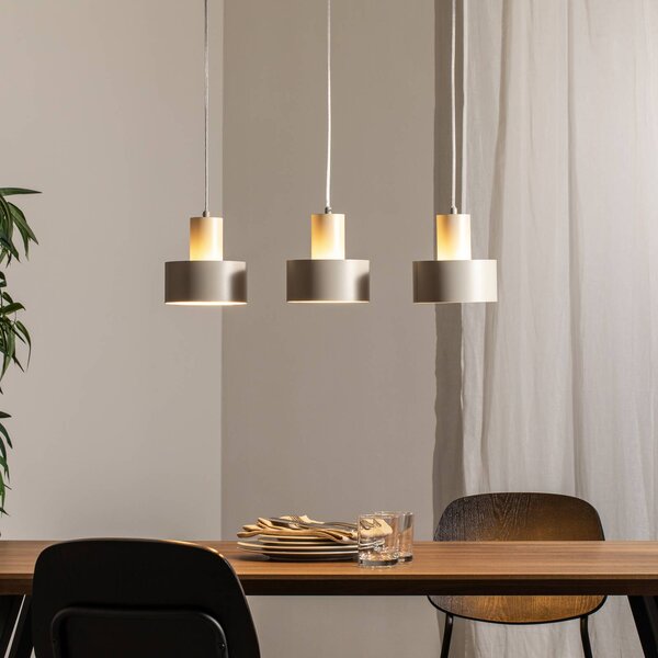 Lampa wisząca Rif 3 SIGMA, możliwość ściemniania, kremowy / amber, salon / jadalnia, metal, nowoczesny