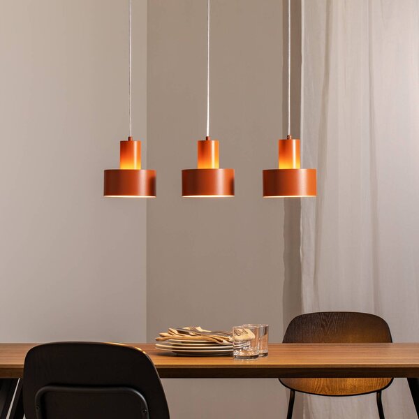 Lampa wisząca Rif 3 SIGMA, możliwość ściemniania, czerwony, salon / jadalnia, metal, nowoczesny