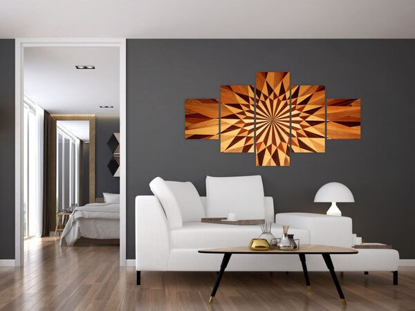 Obraz - Drewniany kolaż (125x70 cm)