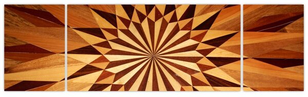 Obraz - Drewniany kolaż (170x50 cm)