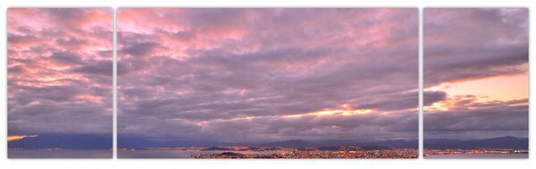 Obraz - Zmierzch nad miastem (170x50 cm)