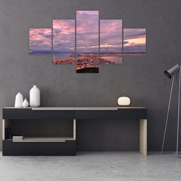 Obraz - Zmierzch nad miastem (125x70 cm)