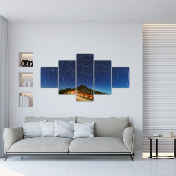 Obraz obracających się gwiazd (125x70 cm)