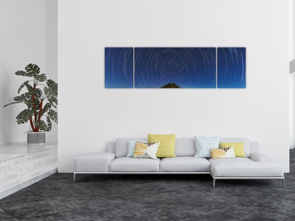 Obraz obracających się gwiazd (170x50 cm)