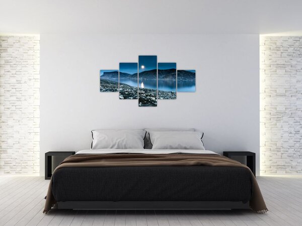 Obraz nocnego krajobrazu, Islandia (125x70 cm)