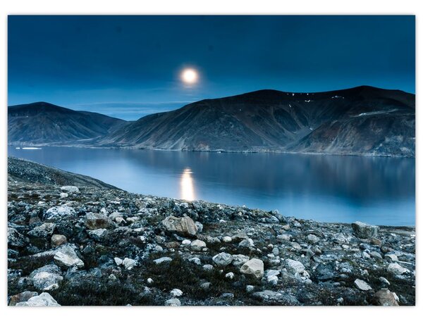 Obraz nocnego krajobrazu, Islandia (70x50 cm)