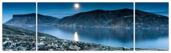 Obraz nocnego krajobrazu, Islandia (170x50 cm)