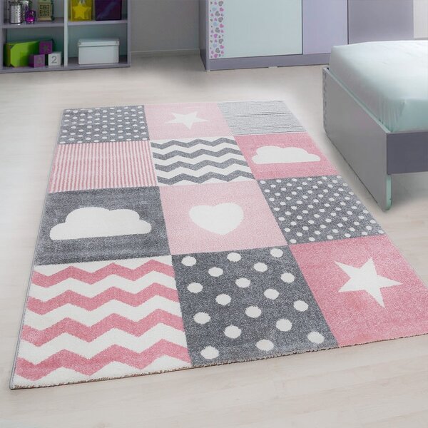 Różowo-szary dywan dziecięcy 120x170 cm Kids – Ayyildiz Carpets