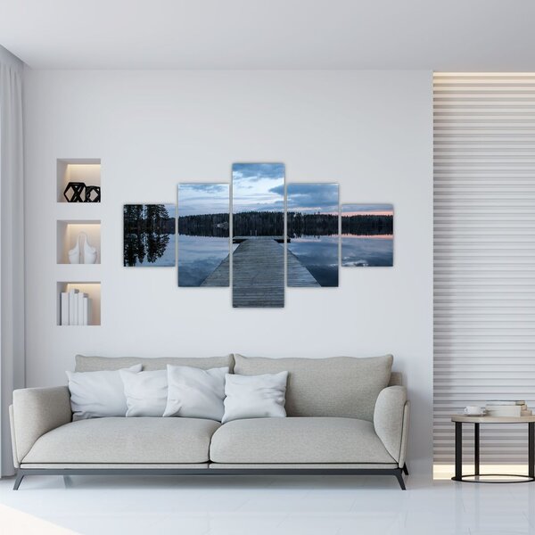 Obraz - Molo nad jeziorem (125x70 cm)