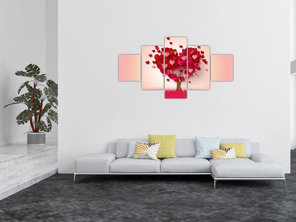 Obraz drzewa serca (125x70 cm)