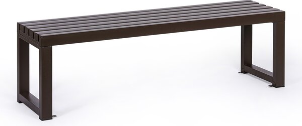 Ławka parkowa ALURA, 1500 mm, brązowa