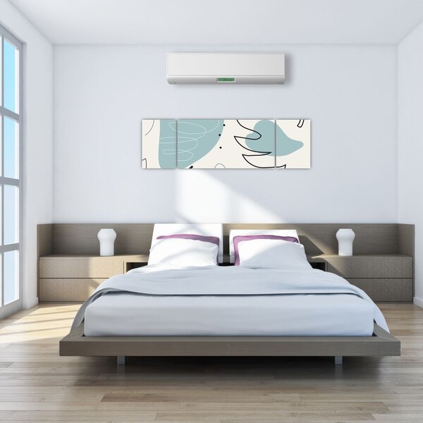 Obraz - ilustracja liścia (170x50 cm)