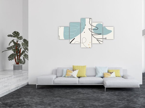 Obraz - ilustracja liścia (125x70 cm)