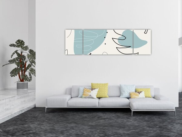 Obraz - ilustracja liścia (170x50 cm)