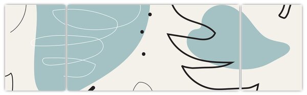 Obraz - ilustracja liścia (170x50 cm)