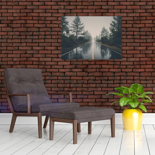 Obraz drogi w deszczu (70x50 cm)