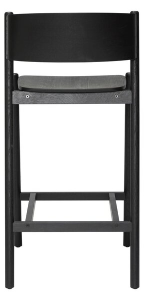Czarny hoker w dekorze dębu (wysokość siedziska 75 cm) Oblique – Hübsch