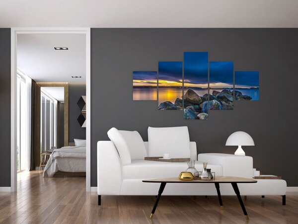 Obraz - Chmury nad wodą (125x70 cm)