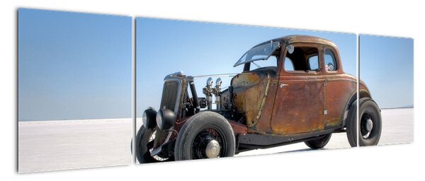 Obraz samochodu na pustyni (170x50 cm)