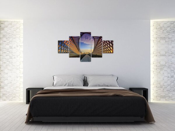 Obraz nowoczesnej architektury mostowej (125x70 cm)