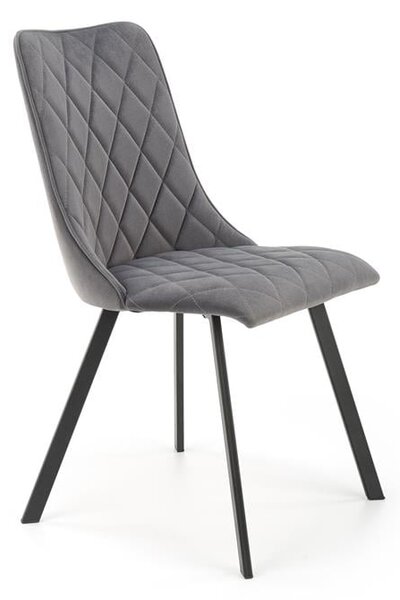 Krzesło K450 VELVET szare