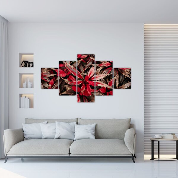 Obraz czerwonych płatków (125x70 cm)