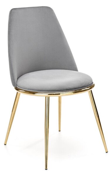 Krzesło tapicerowane K460 VELVET szare