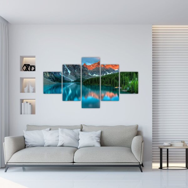 Obraz turkusowego jeziora (125x70 cm)