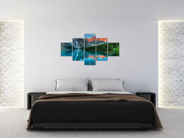 Obraz turkusowego jeziora (125x70 cm)