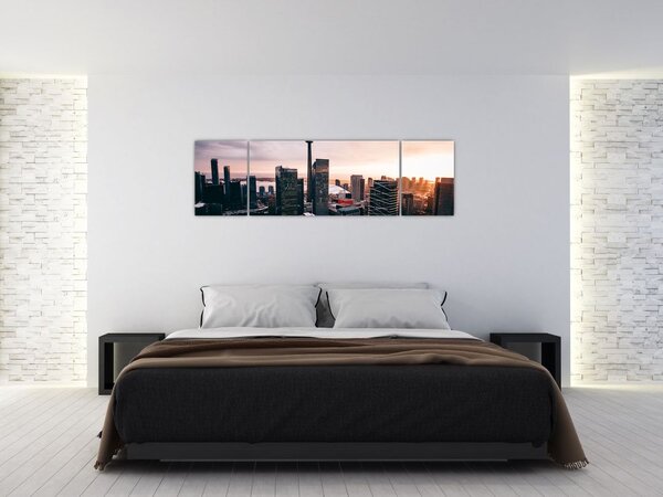 Obraz - Widok na centrum miasta (170x50 cm)