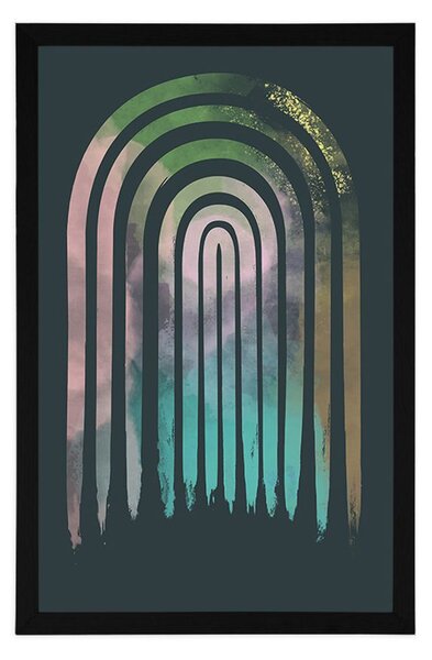 Plakat street art tęcza Mid-Century